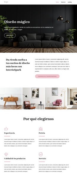 Conceptos Únicos De Diseño De Interiores. - Tema Sencillo De WordPress