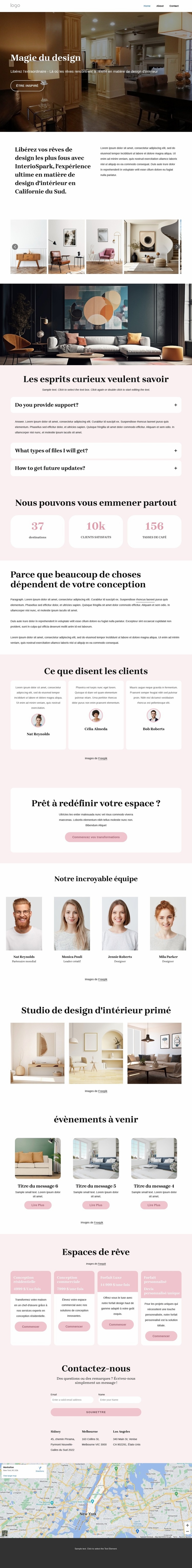 Des concepts de design d'intérieur uniques Créateur de site Web HTML