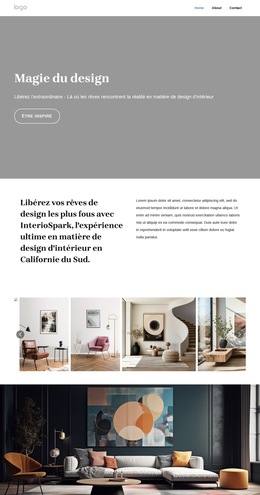 Des Concepts De Design D'Intérieur Uniques : Modèle De Site Web Simple