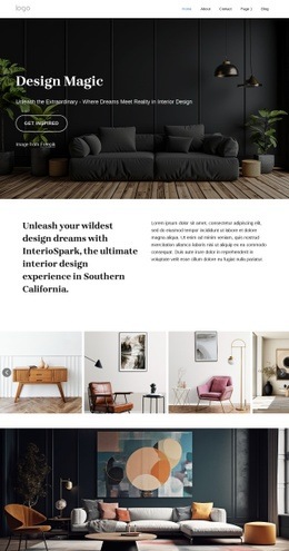 Unique Interior Design Concepts Homepage Design