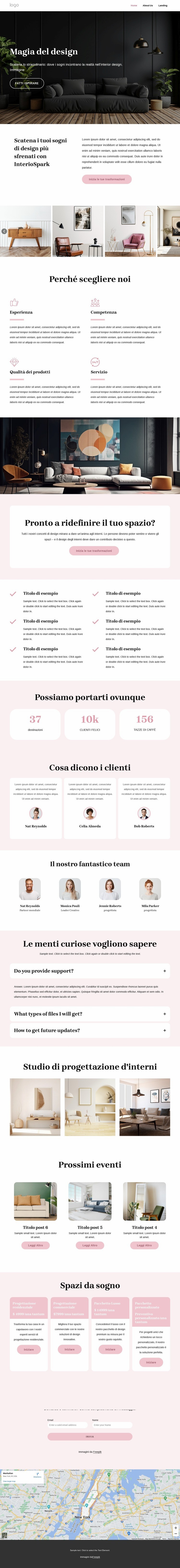 Concetti unici di interior design Modelli di Website Builder