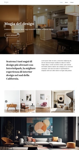 Un Design Esclusivo Del Sito Web Per Concetti Unici Di Interior Design