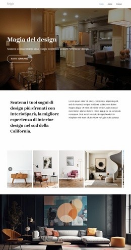 Concetti Unici Di Interior Design: Modello Di Modello Di Pagina Web