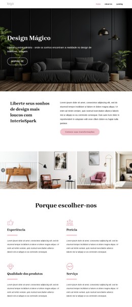 HTML5 Responsivo Para Conceitos Exclusivos De Design De Interiores