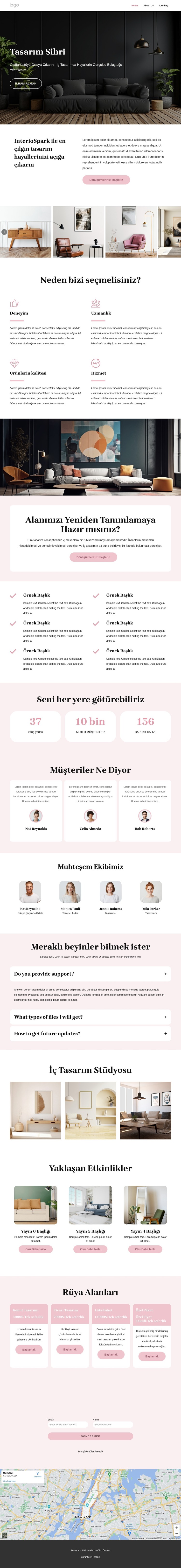 Benzersiz İç tasarım konseptleri HTML Şablonu