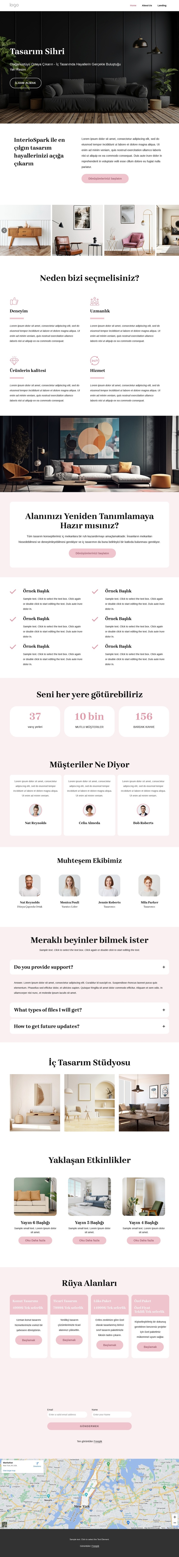 Benzersiz İç tasarım konseptleri WordPress Teması