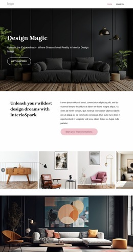 Unique Interior Design Concepts Website Builder Templates