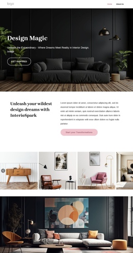 Unique Interior Design Concepts Website Creator