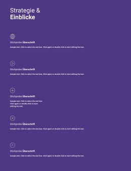 Geschäftsstrategie Und Einblicke Zielseitenvorlage