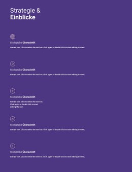 Geschäftsstrategie Und Einblicke Vorlage