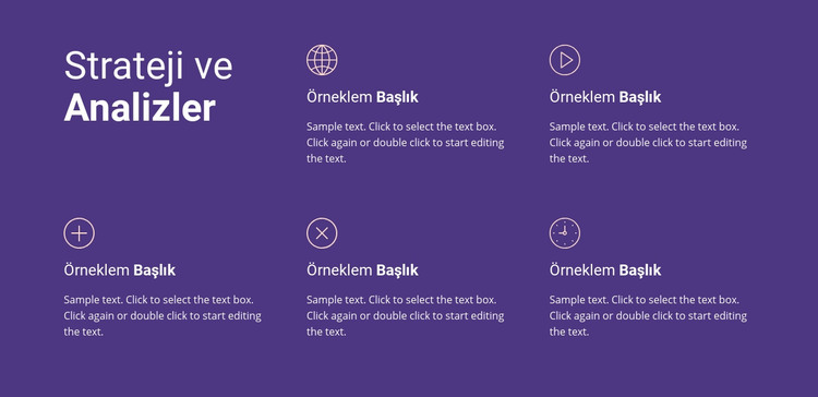 İş stratejisi ve içgörüler HTML Şablonu