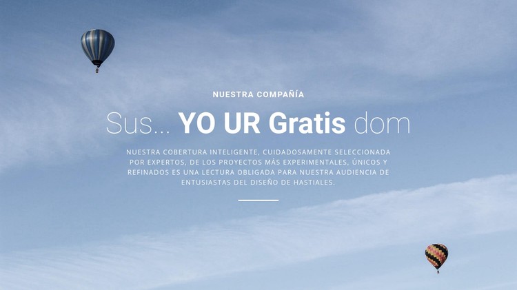 Un vuelo personalizado solo para ti Plantilla CSS