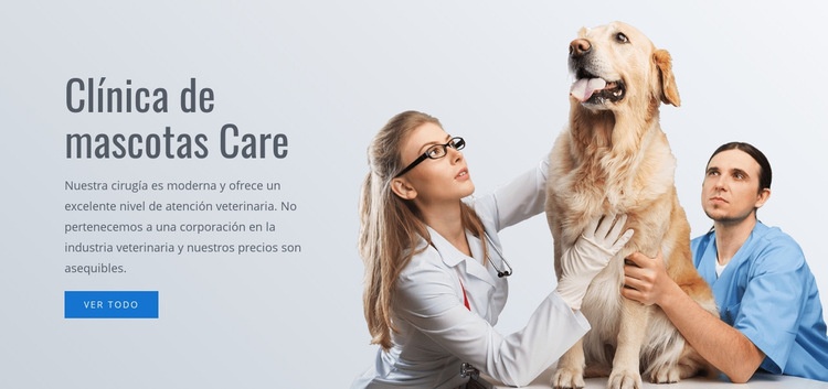 Clínica de cuidado de mascotas Plantilla HTML5
