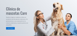 Clínica De Cuidado De Mascotas: Plantilla De Sitio Web Sencilla