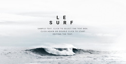 Cours De Surf Avancé - Modèle HTML5