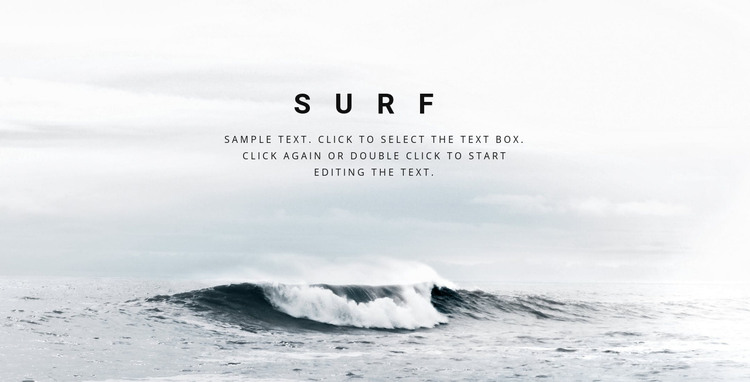 Advanced surf course Homepage Design