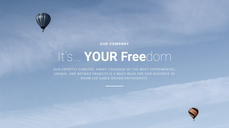 A flight customized just for you HTML Template