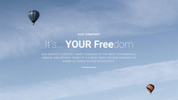 Responsive Web Template For A Flight Customized Just For You