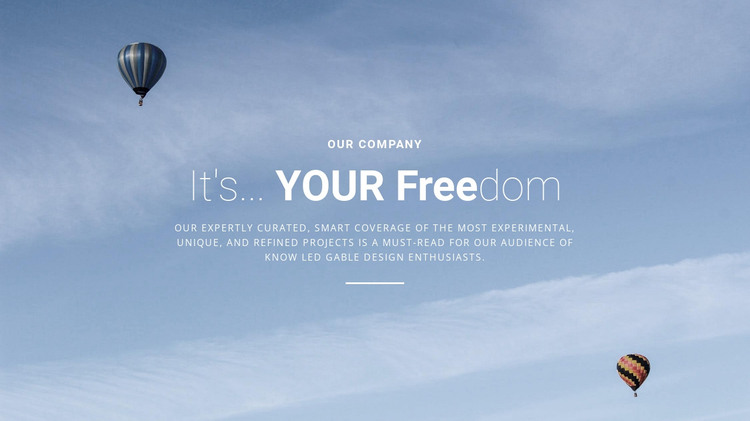 A flight customized just for you Web Design