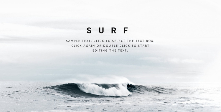Advanced surf course Website Mockup