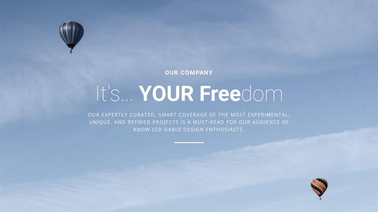 A flight customized just for you Website Mockup