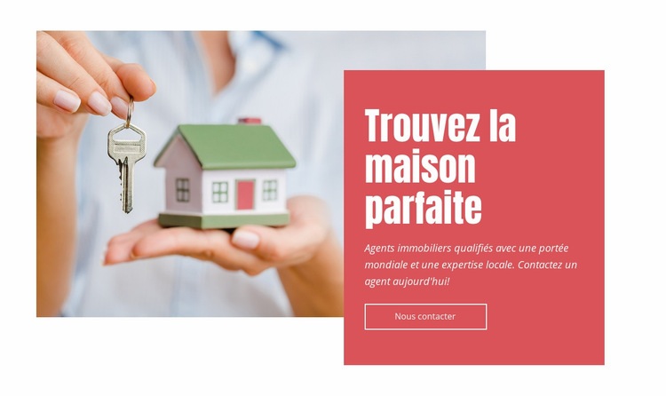 Trouvez votre maison parfaite Maquette de site Web