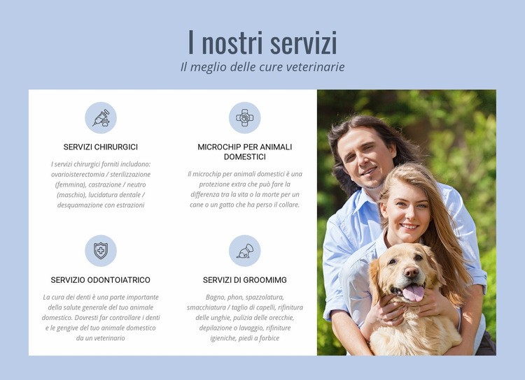 Consulenza veterinaria 24 ore su 24 Un modello di pagina