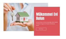 Mükemmel Evinizi Bulun Tek Sayfalı Web Sitesi