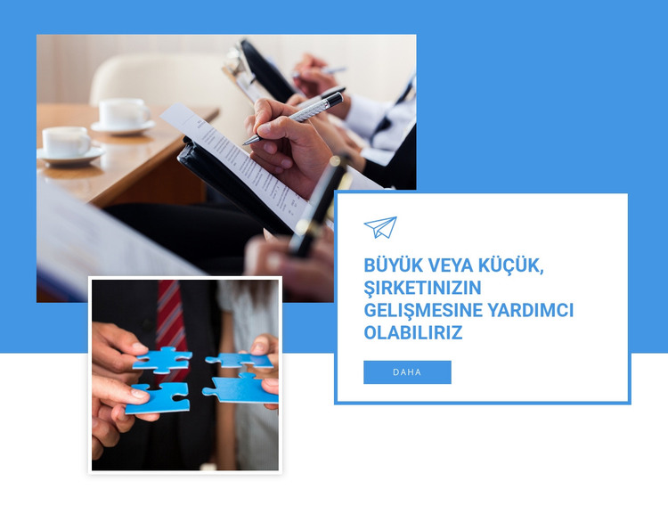 Şirketinizin gelişmesine yardımcı oluyoruz HTML Şablonu