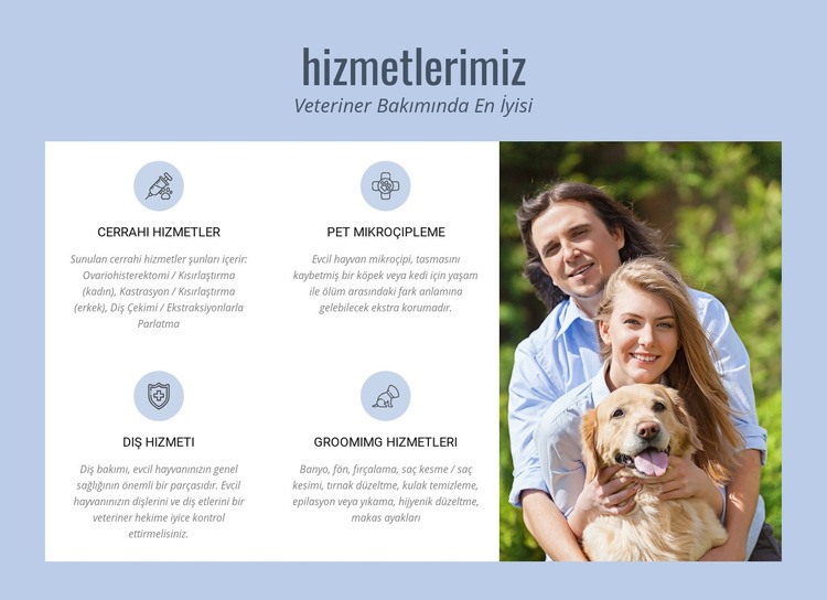 24 saat veteriner tavsiyesi Bir Sayfa Şablonu