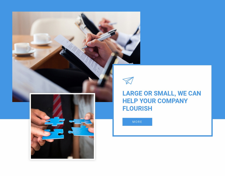 We help your company florish Landing Page