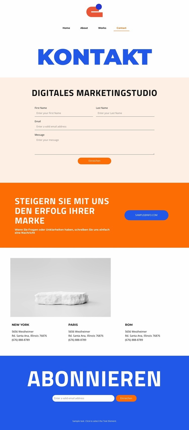 Exzellenz und Innovation HTML Website Builder