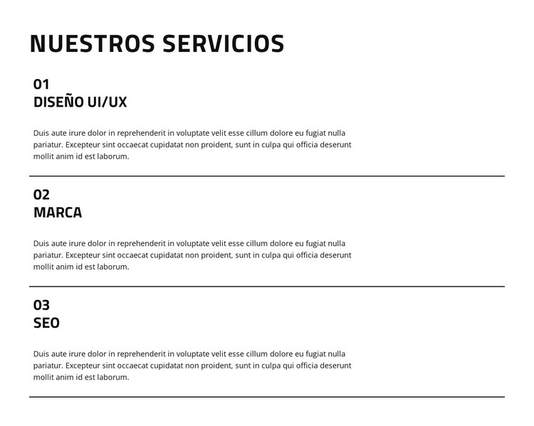 Descubra nuestra experiencia digital Creador de sitios web HTML