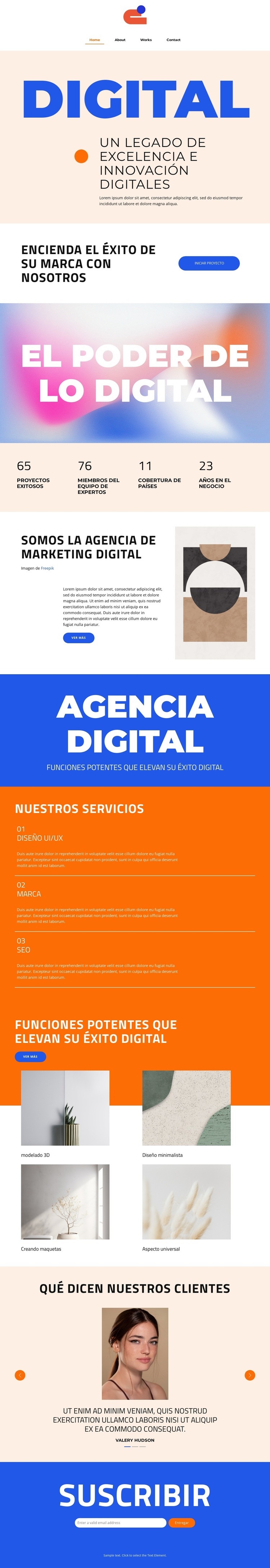 Sueños empoderadores Diseño de páginas web