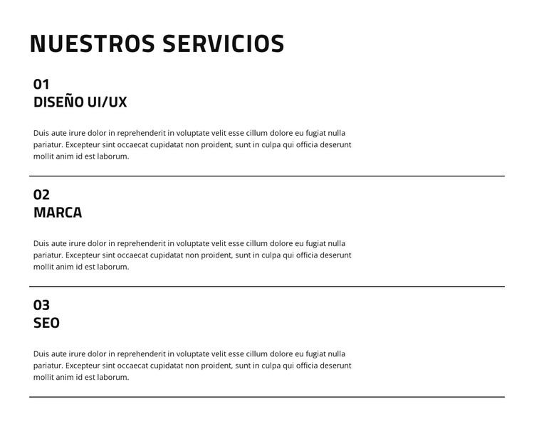 Descubra nuestra experiencia digital Plantilla HTML