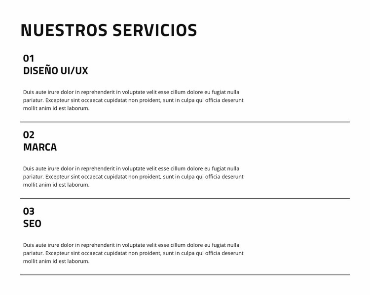 Descubra nuestra experiencia digital Plantilla HTML5