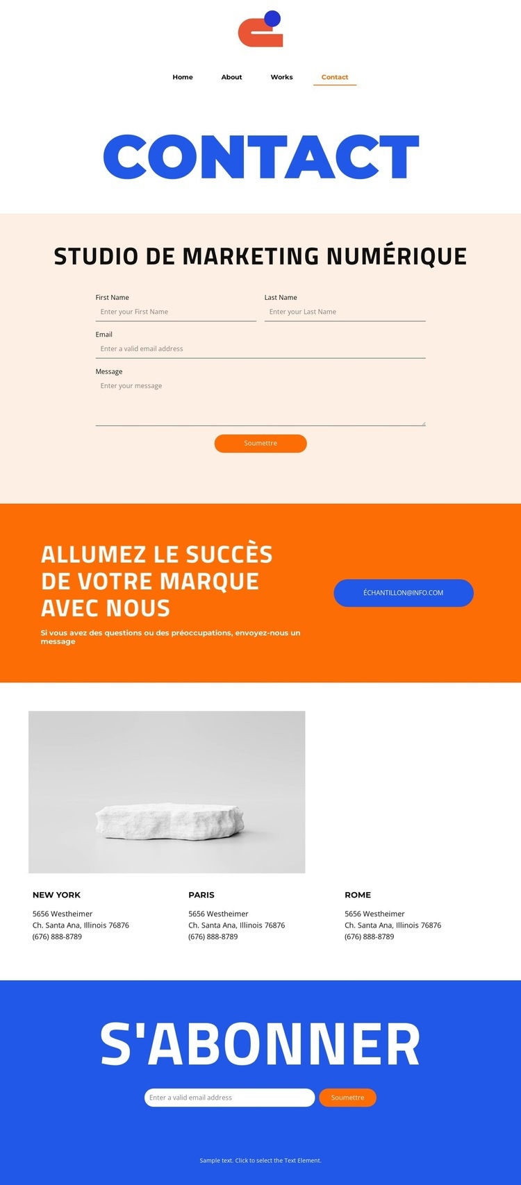 Excellence et innovation Modèle HTML5