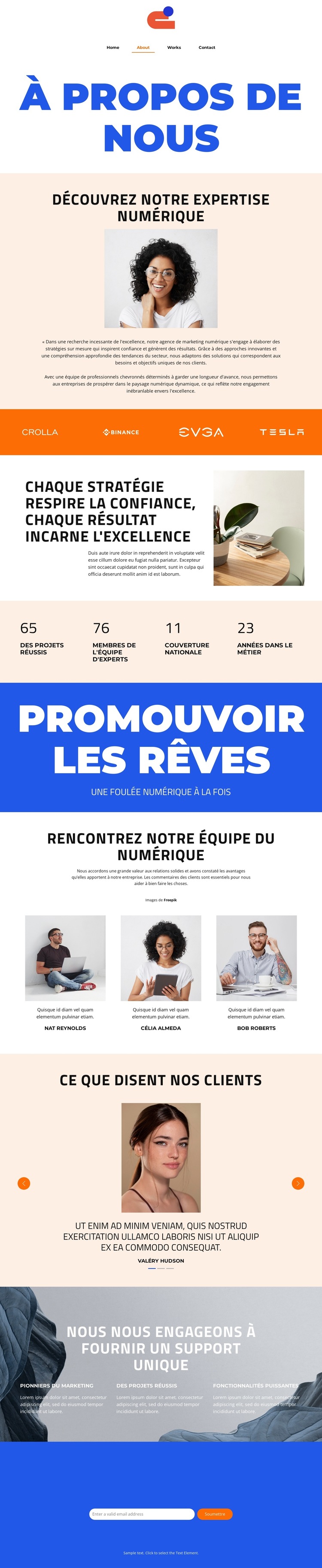 Une étape numérique à la fois Modèle de site Web