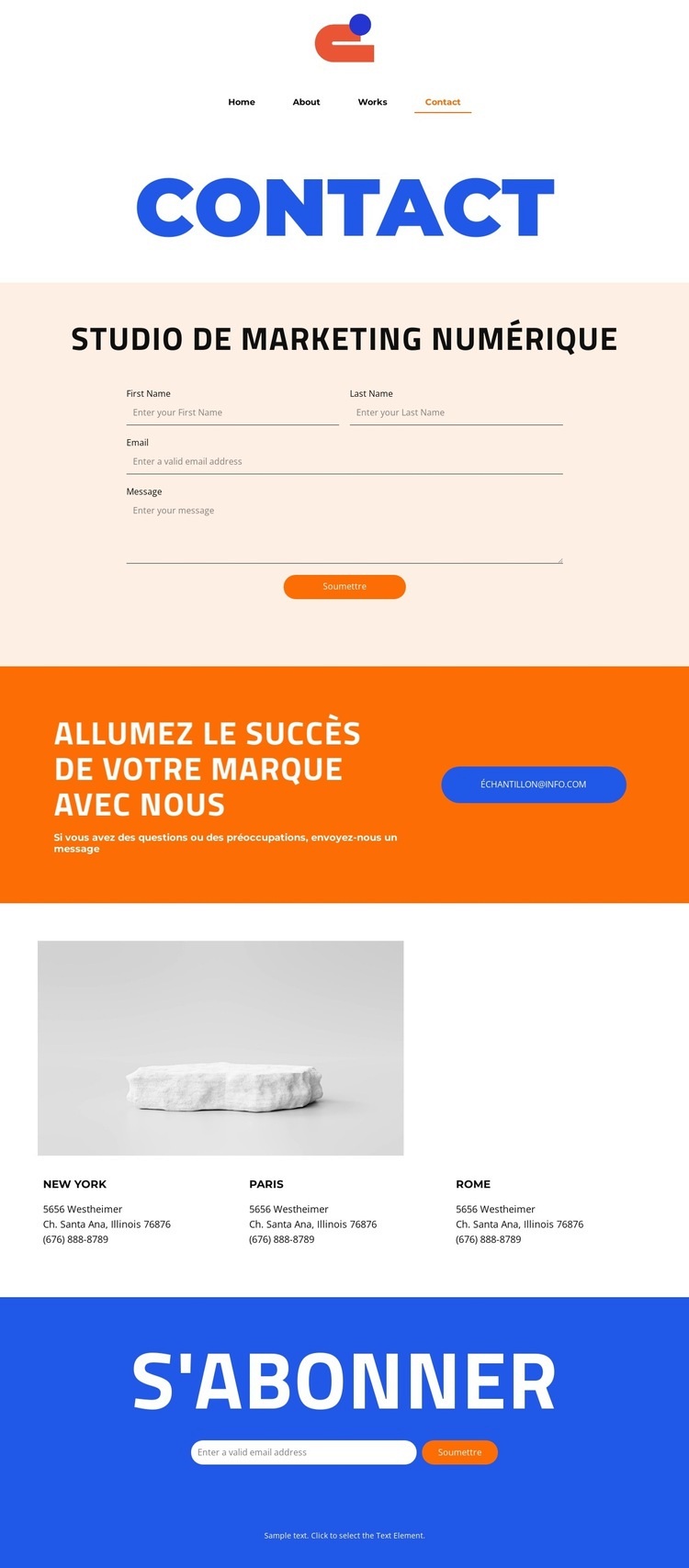 Excellence et innovation Page de destination