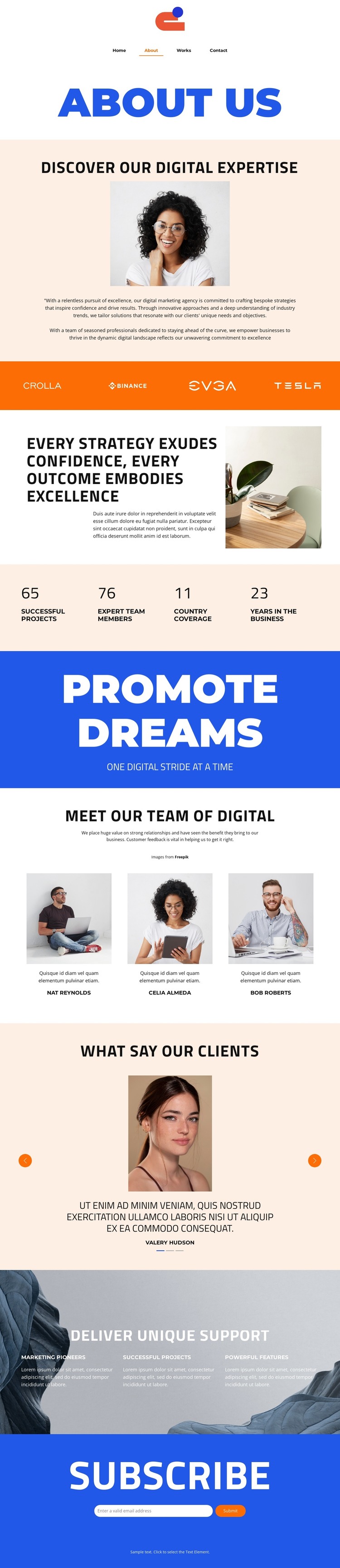 One digital stride at a time HTML Template