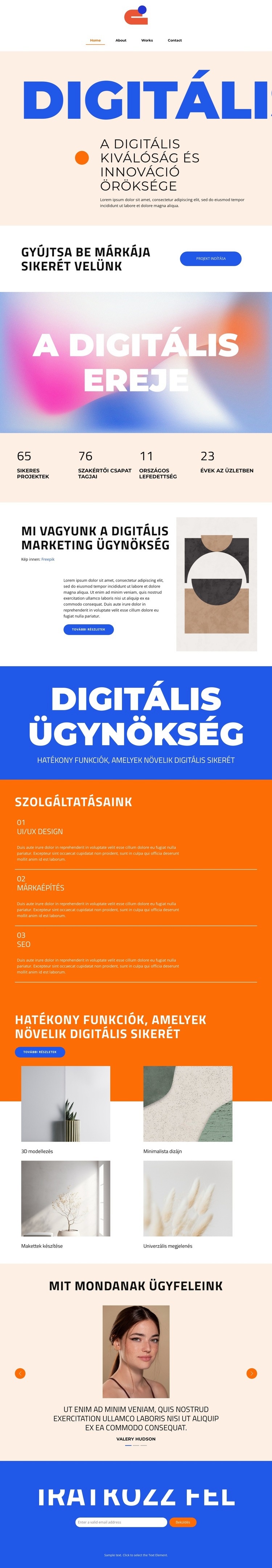 Erősítő álmok Weboldal sablon