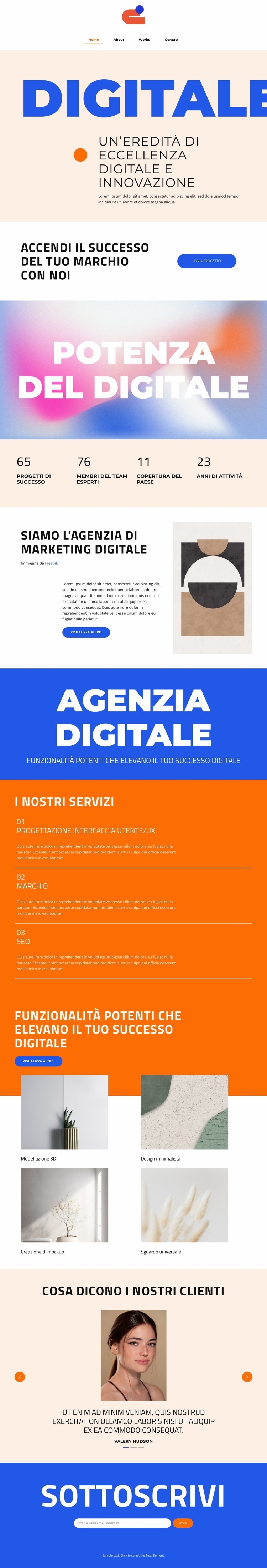 Potenziare i sogni Costruttore di siti web HTML