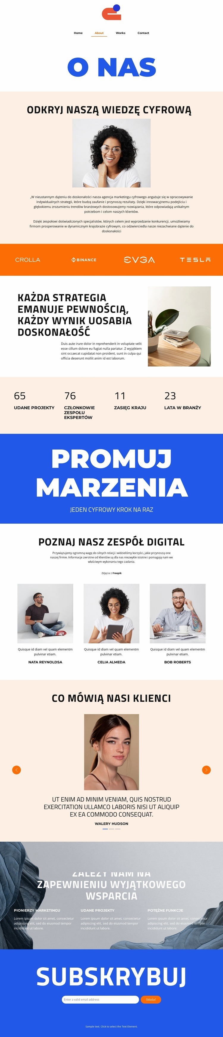 Jeden cyfrowy krok na raz Makieta strony internetowej