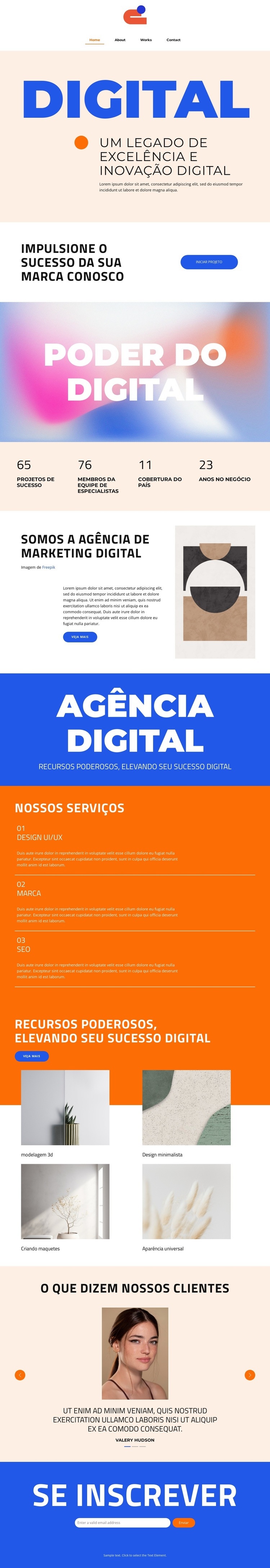 Capacitando sonhos Design do site