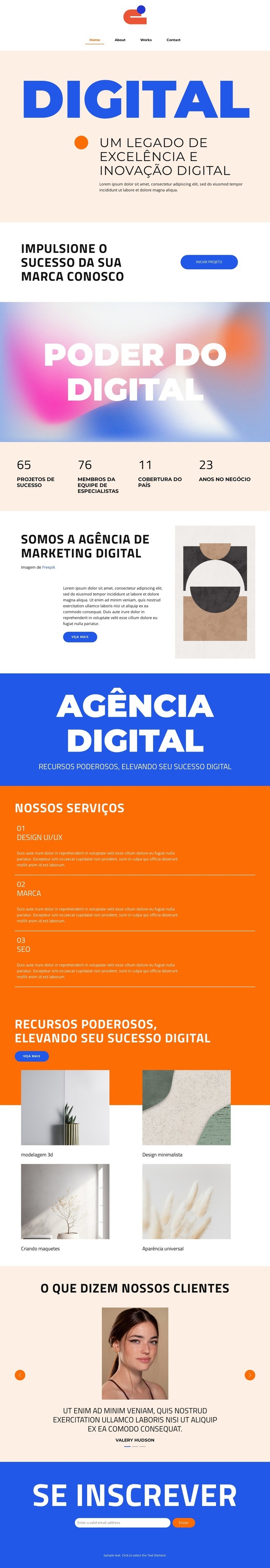 Capacitando sonhos Landing Page