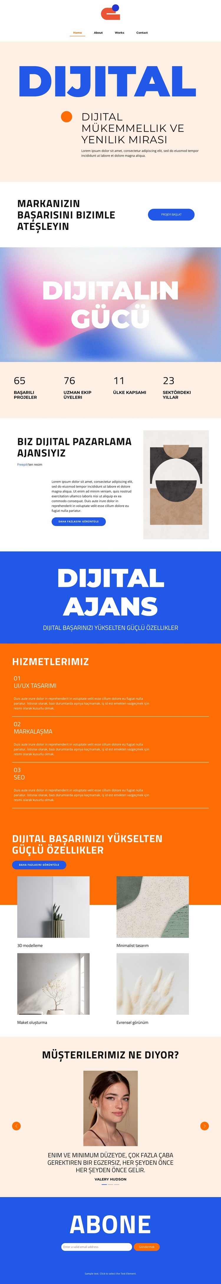 Güçlendirici rüyalar Html Web Sitesi Oluşturucu