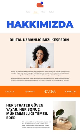 Aynı Anda Dijital Bir Adım - Basit Web Sitesi Şablonu