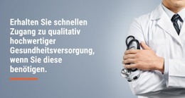 Qualitativ Hochwertige Gesundheitsversorgung - Gebrauchsfertige Landingpage
