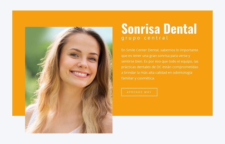 Cuida tu sonrisa Maqueta de sitio web