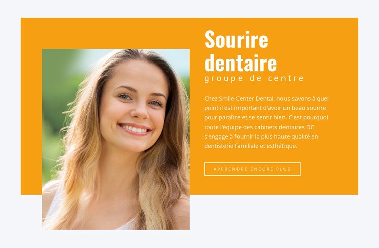 Prenez soin de votre sourire Modèles de constructeur de sites Web